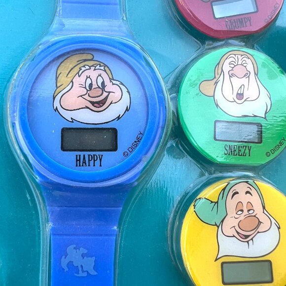 90's Disney Seven Dwarfs Watch - Interchangeable Lens - New - Picture 8 of 11